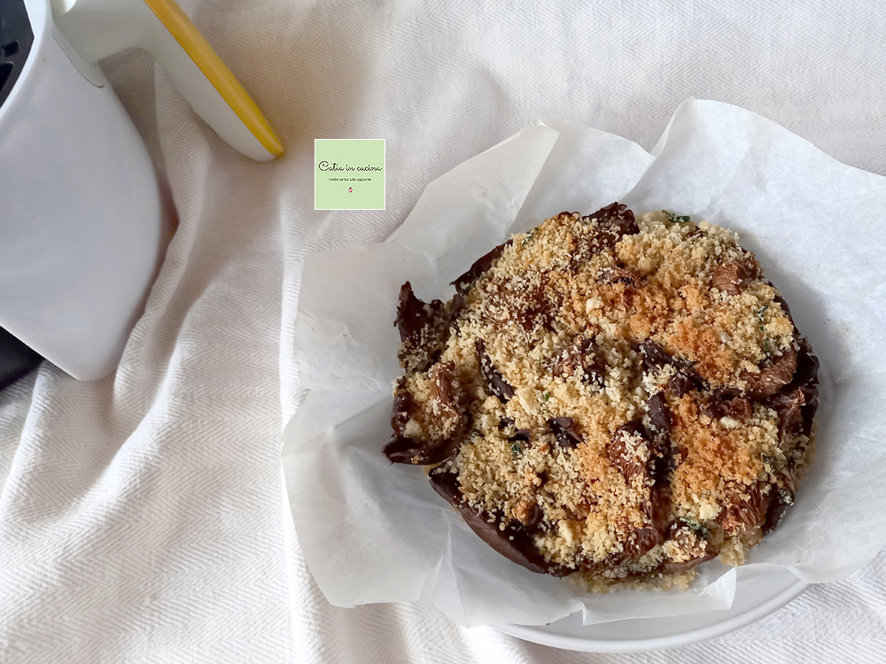 gekruide pleurotus paddenstoelen in de airfryer taart