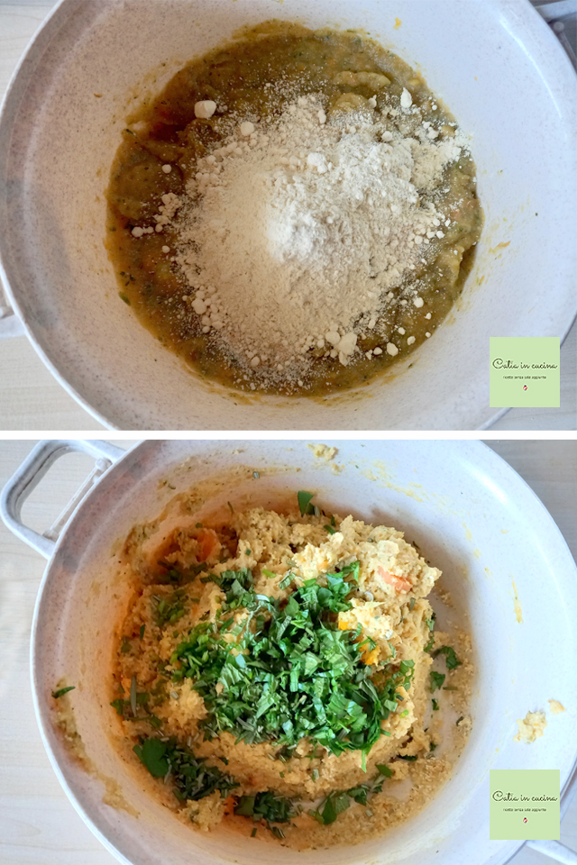 toevoeging meel, paneermeel en aromatische kruiden