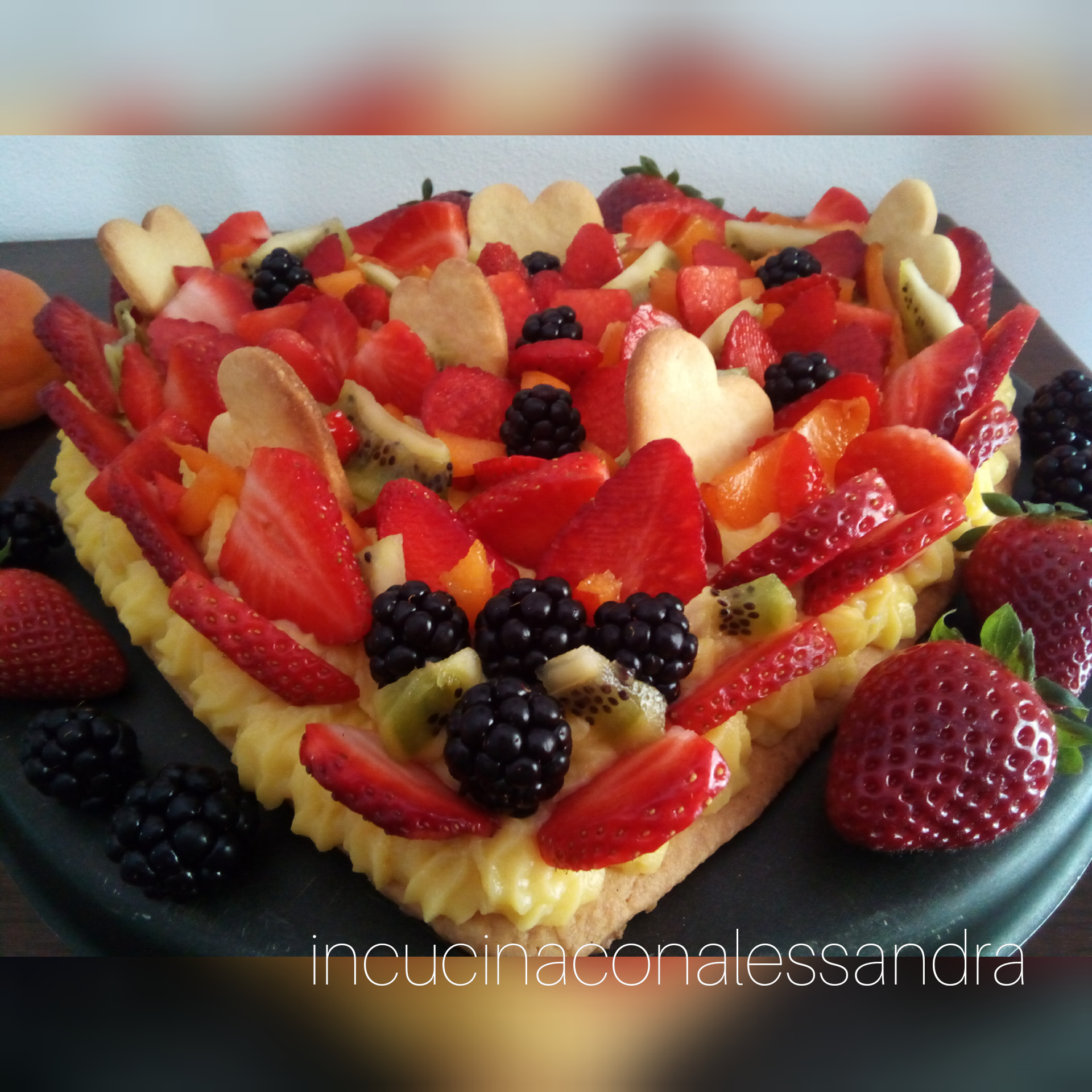 Lactosevrije fruit- en roomtaart