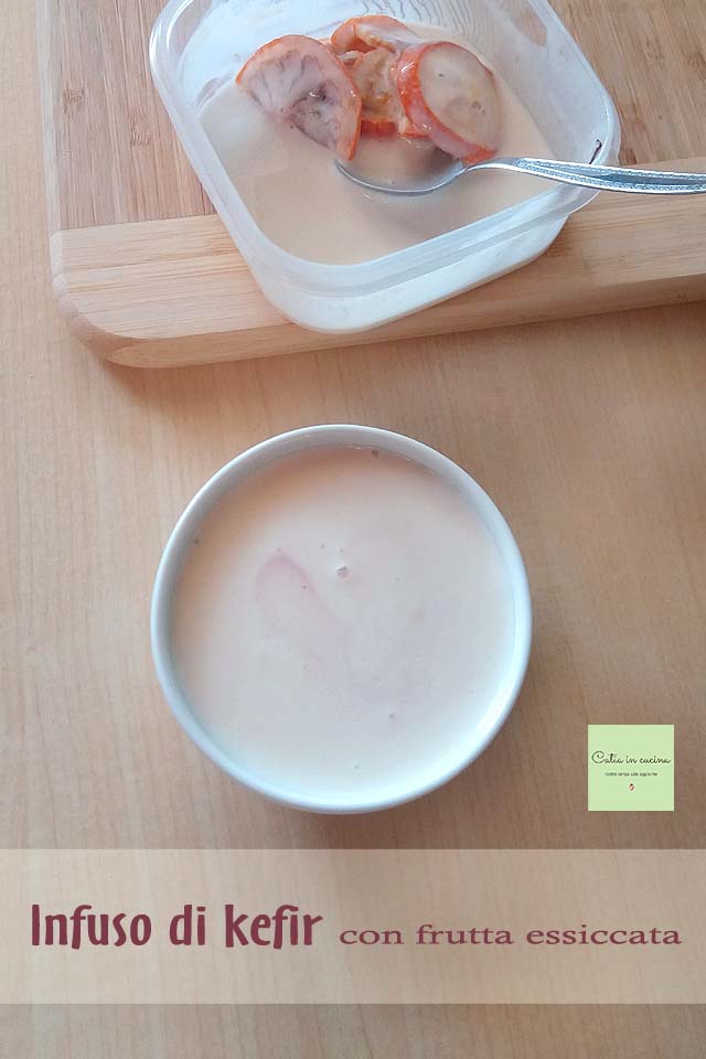 kefir infusie met gedroogd fruit