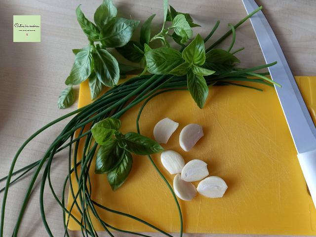 knoflook basilicum bieslook