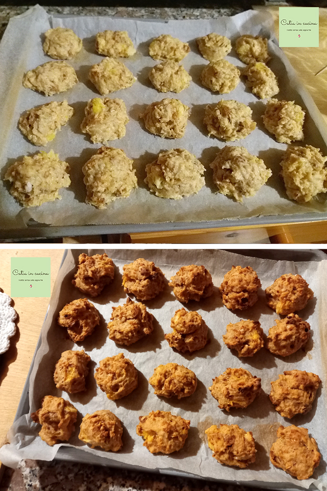 lelijk-maar-lekker koekjes voor en na het bakken