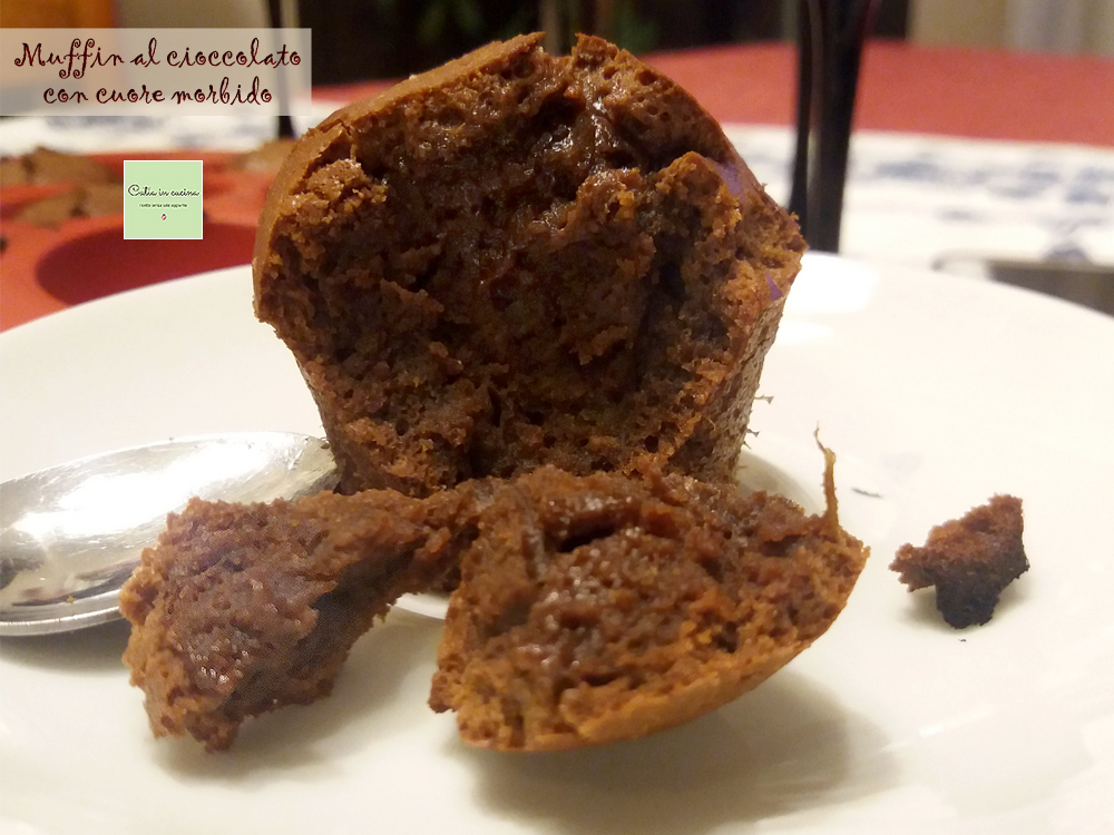 Chocolademuffins met zachte kern