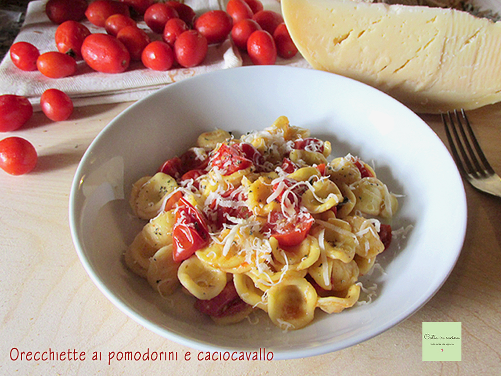 recchiette met cherrytomaatjes en caciocavallo