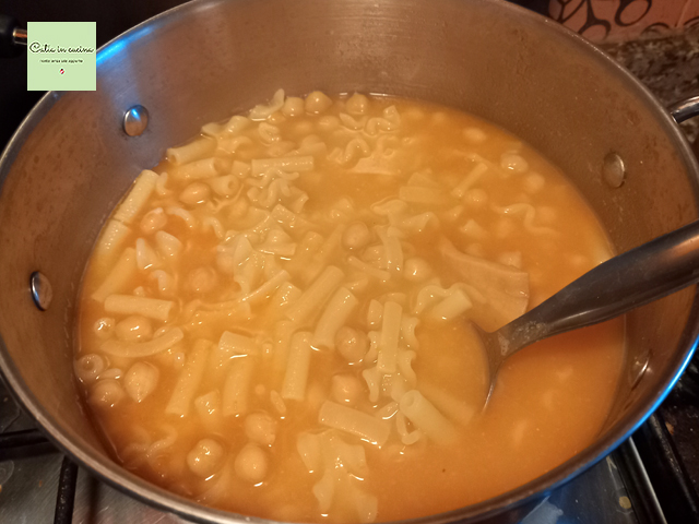 pasta en kikkererwten klaar