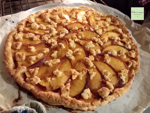 perzikentaart net uit de oven