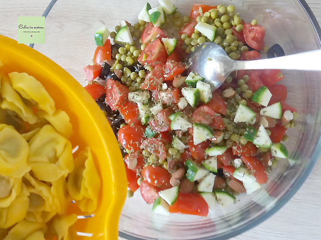 gemengde groenten voor ravioli met ricotta