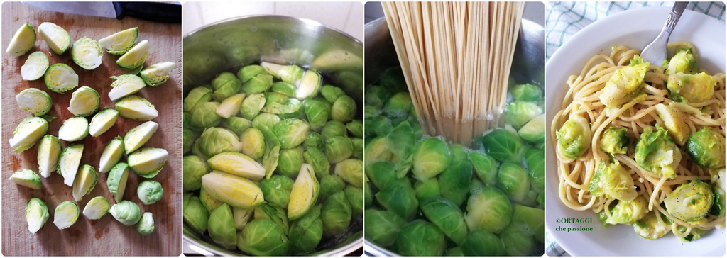 recept stap voor stap foto - pasta met spruitjes