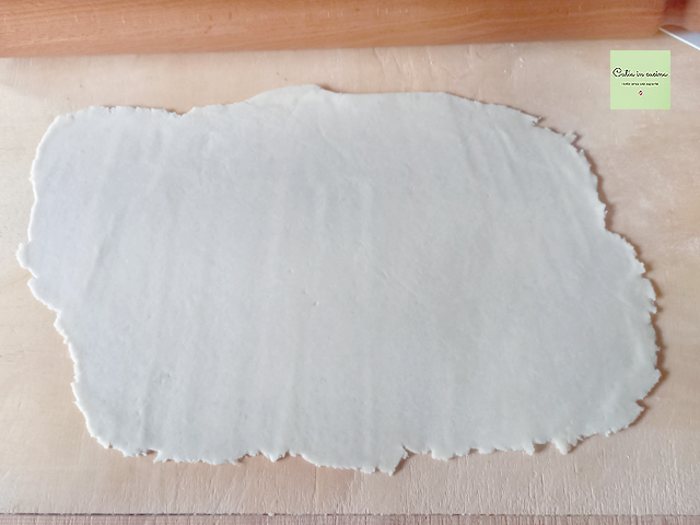 rechthoek van bladerdeeg