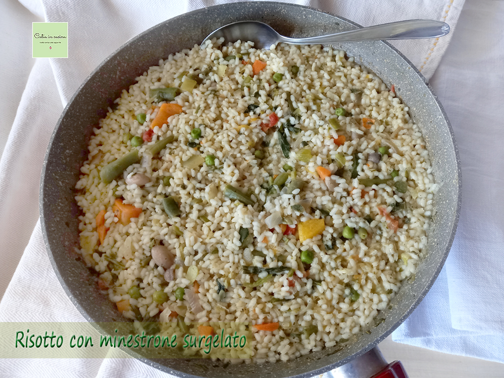 risotto met minestrone pan