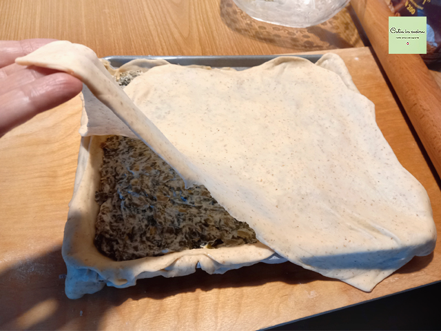 bedekken met een vel deeg