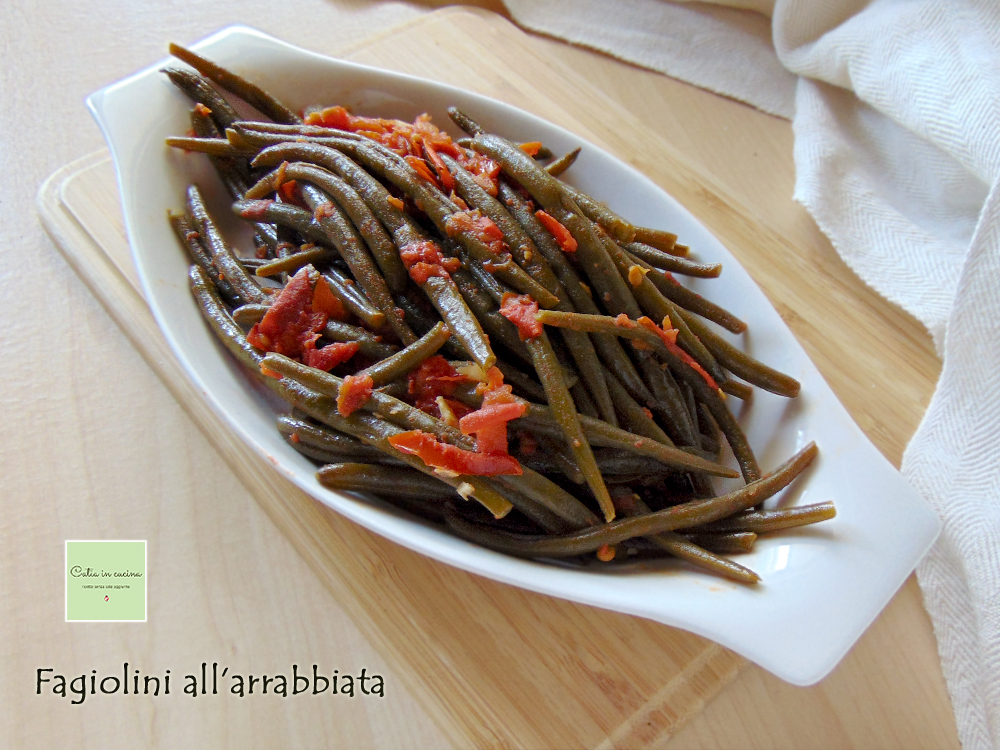 Sperziebonen all’arrabbiata