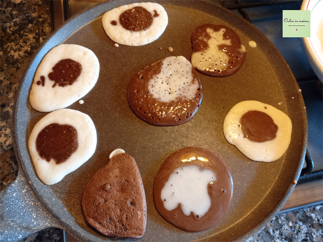 twee smaken scheve pannenkoeken