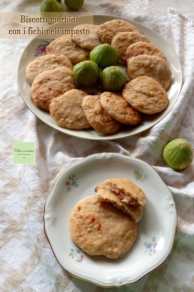 zachte koekjes met vijgen in het deeg