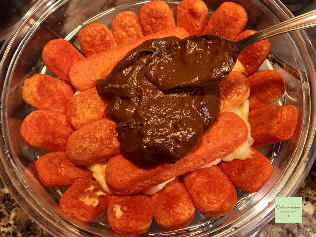 zuccotto van Engelse soep chocoladelaag