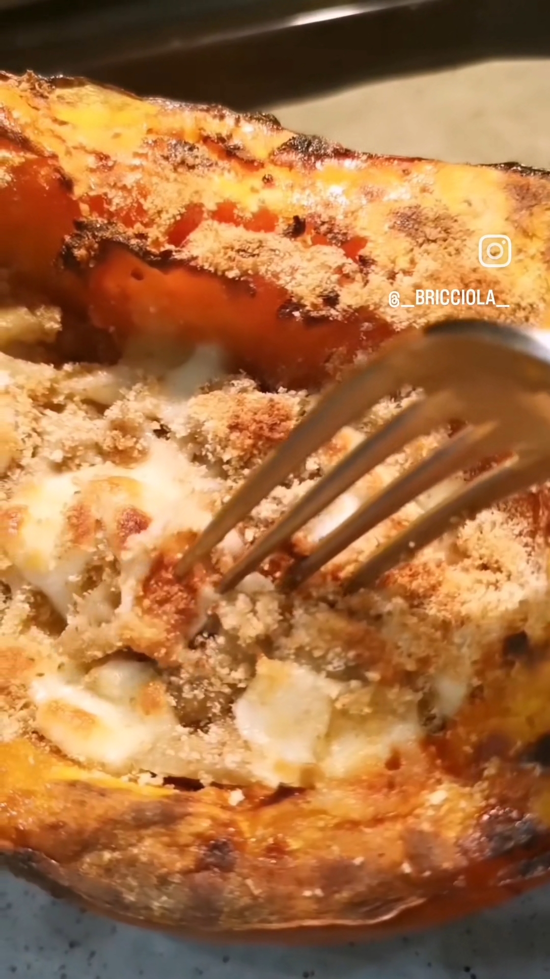 Gevulde pompoen uit de oven