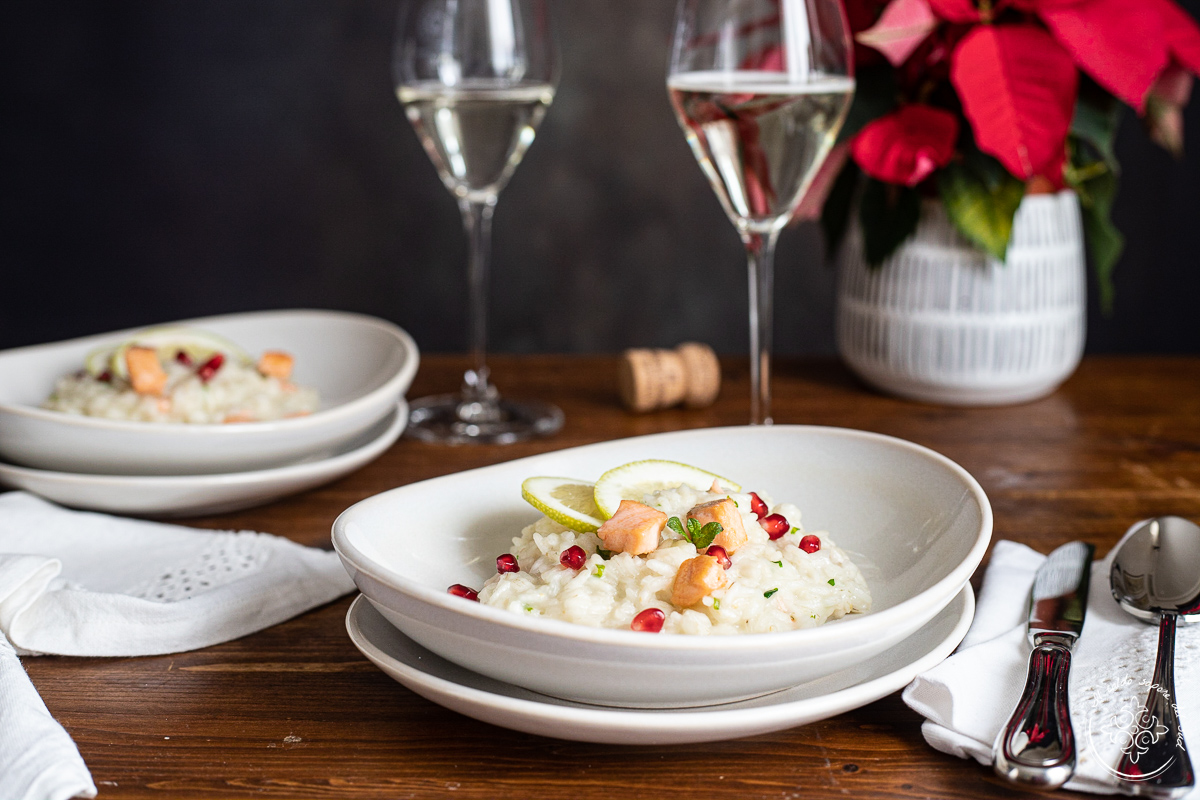Risotto met verse zalm en citroen