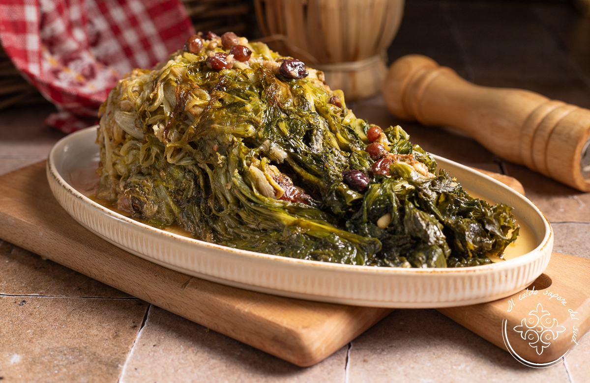 Gevulde escarole op Napolitaanse wijze