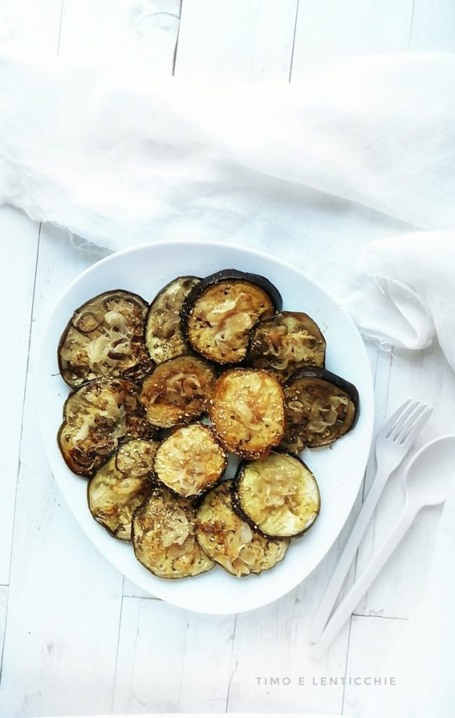 Aubergines met miso en gomasio