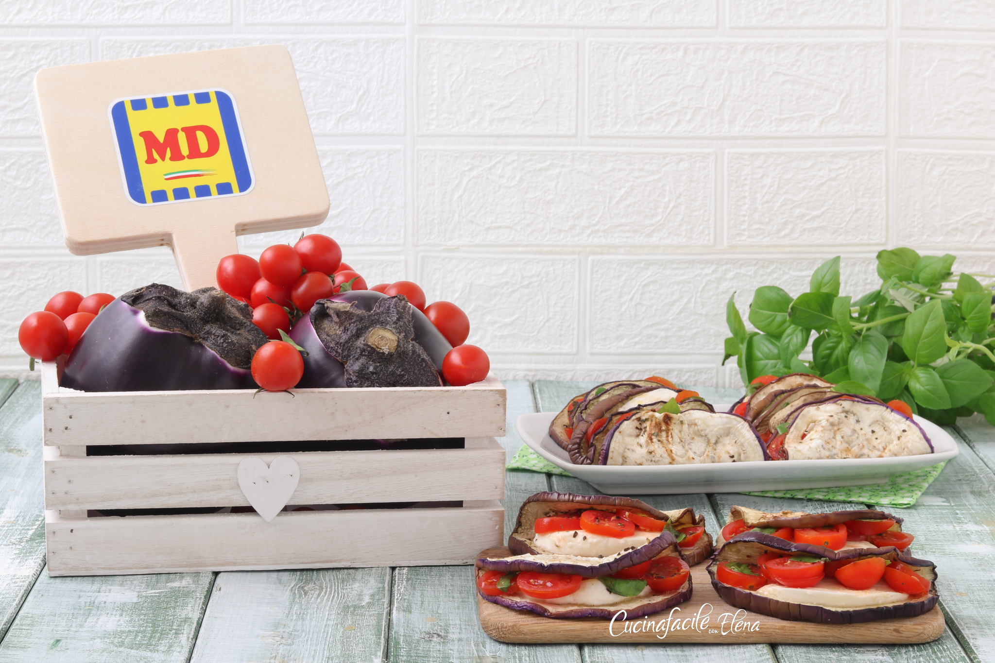 Aubergines op z’n Caprese