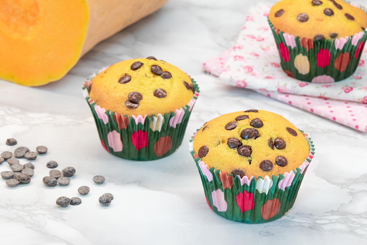 Pompoen Muffins met Chocolade Druppels