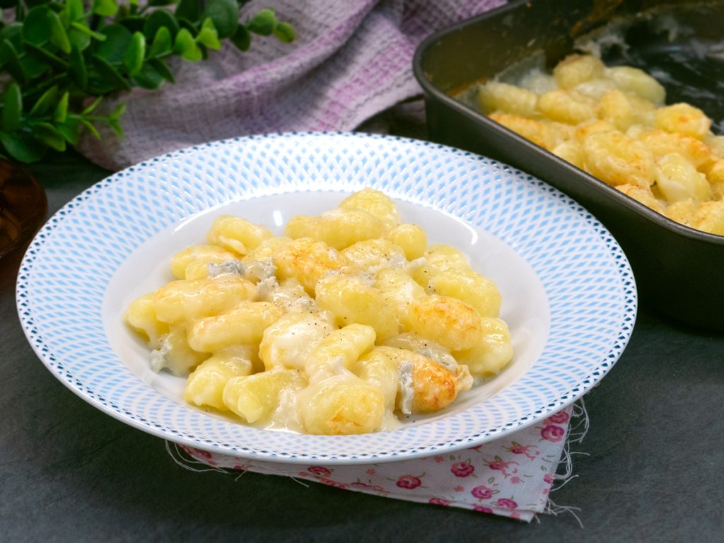 Gnocchi gegratineerd met gorgonzola