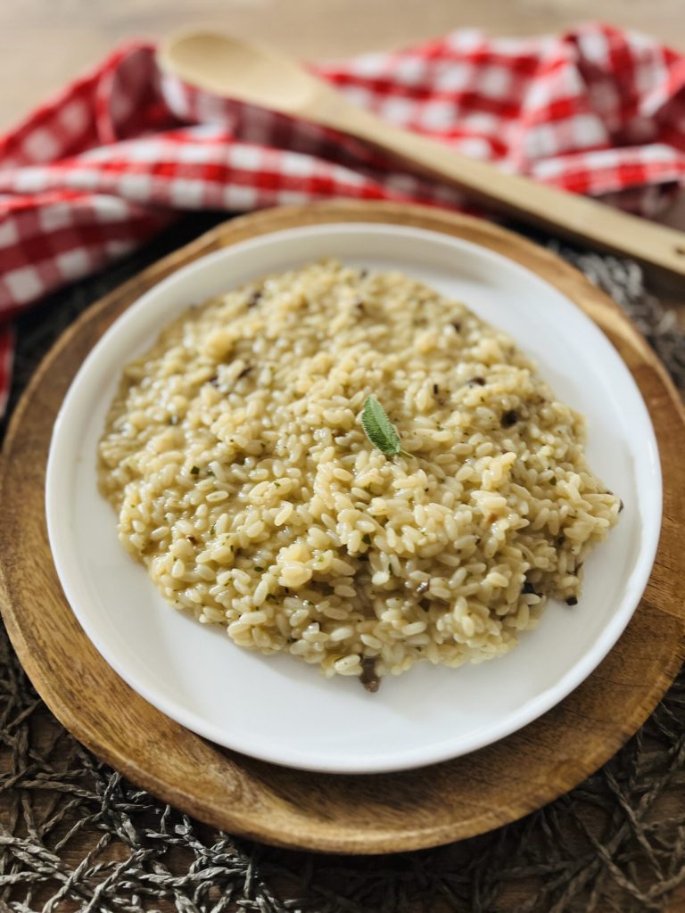 Risotto met gedroogde porcini paddenstoelen