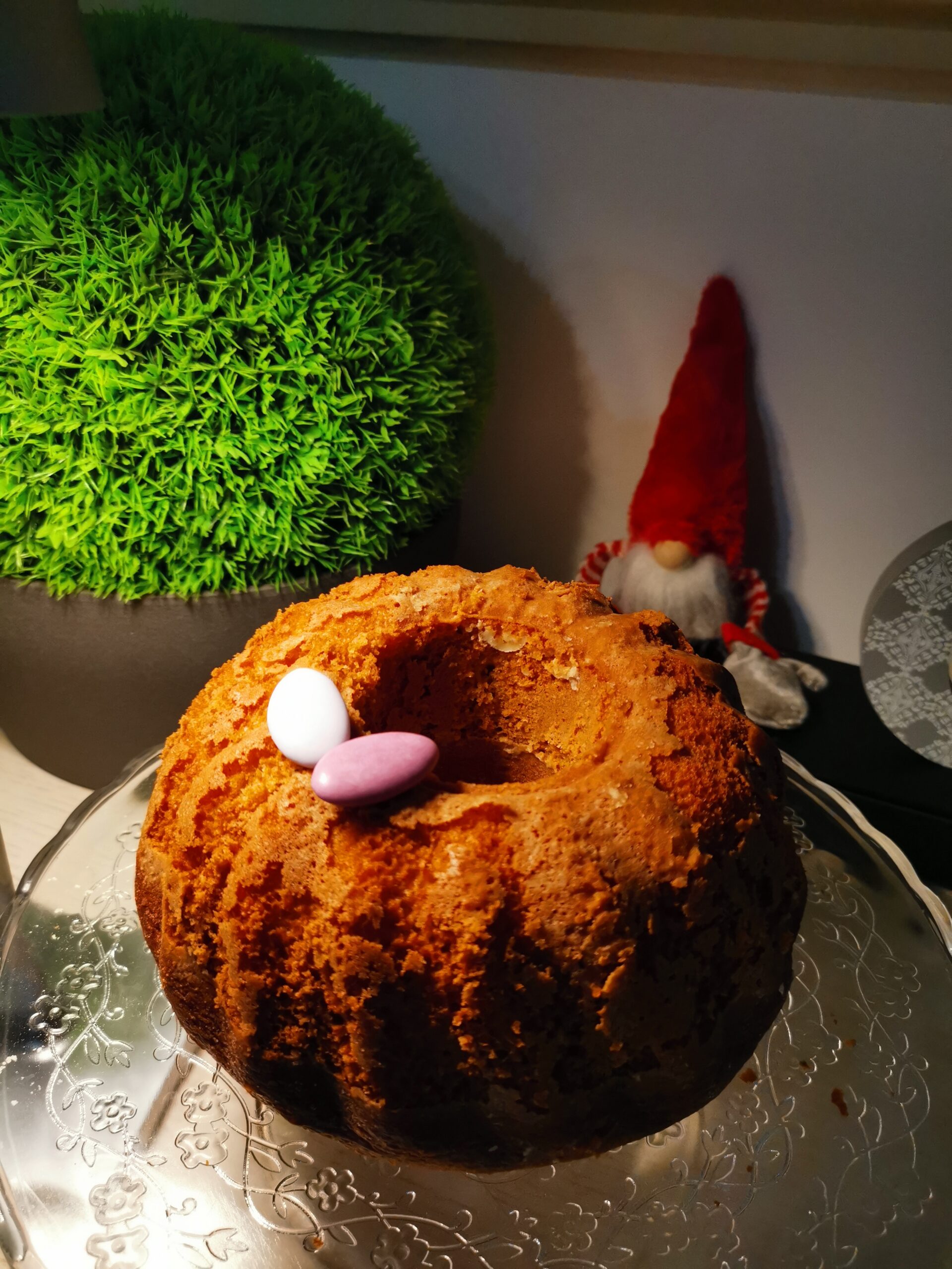 Vanillecake in overvloed