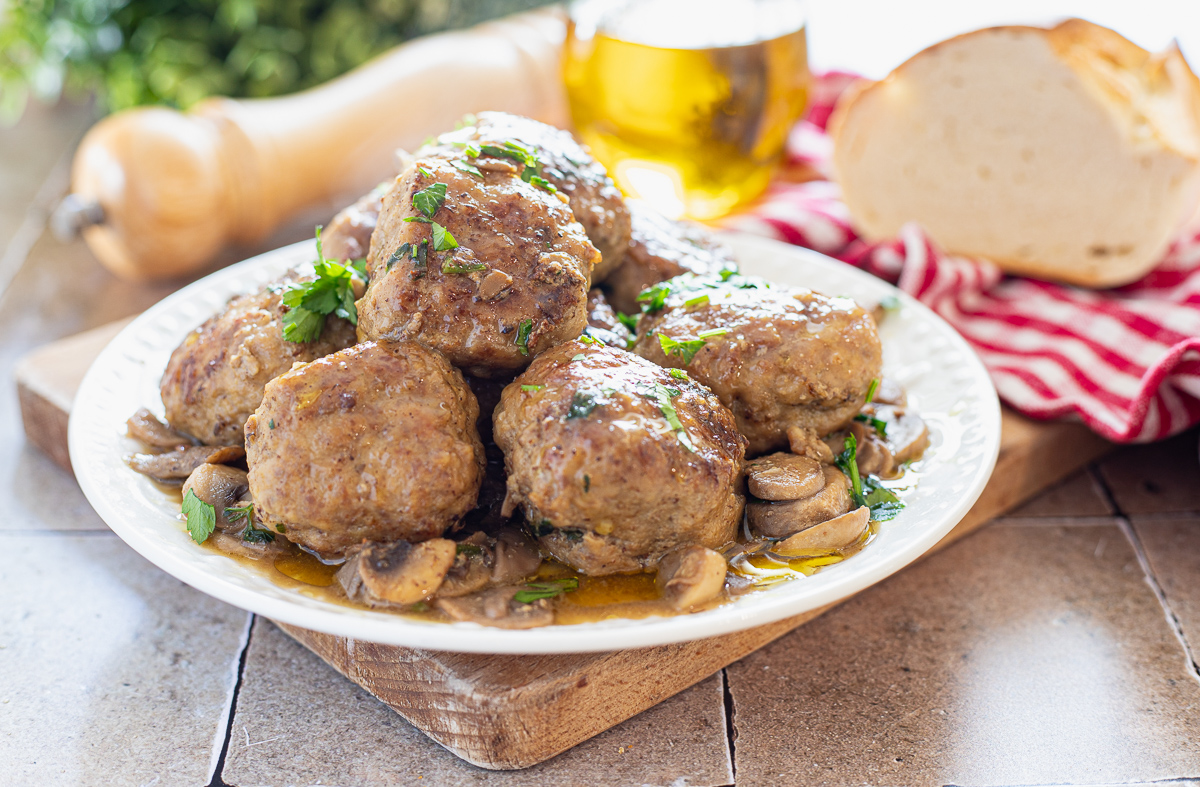 Gehaktballetjes met champignons