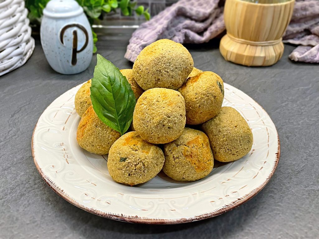 BIMBY aubergine balletjes in de airfryer