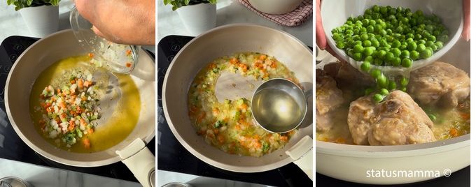 kalkoenossobuco met erwten