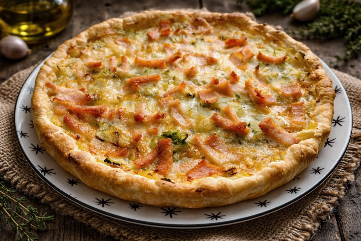 HARTIGE TAART AARDAPPELEN GORGONZOLA HAM