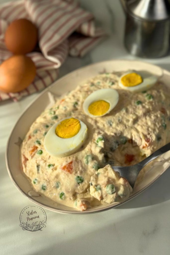 Romige Russische Salade met Tonijn de eenvoudige methode om het compact en perfect te maken, zelfs de volgende dag 1
