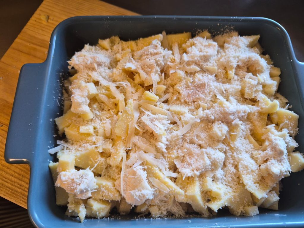 Krokante polenta blokjes met een smeuïge kern