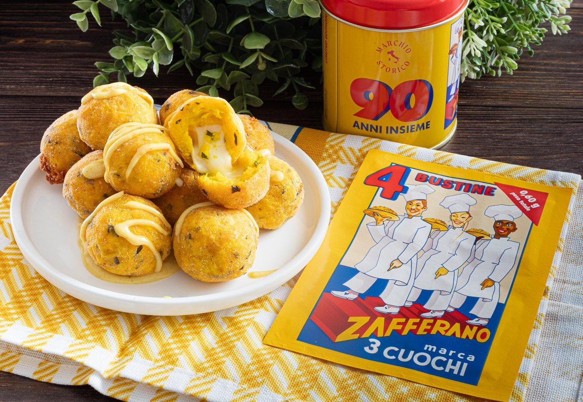 Aardappelballetjes met saffraan