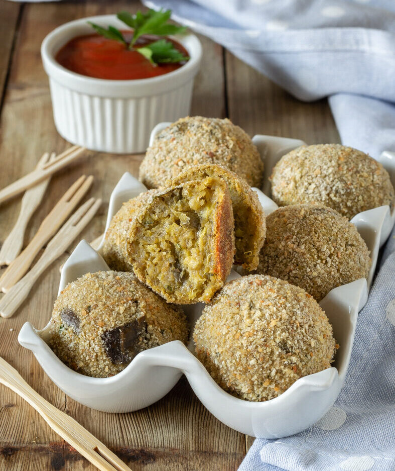 Aubergineballetjes uit de oven