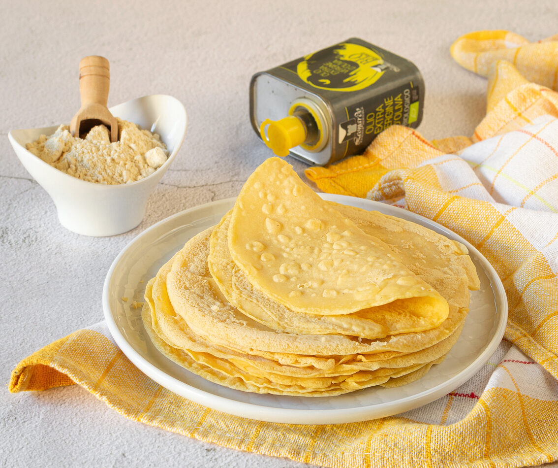 Crêpes met kikkererwtenmeel