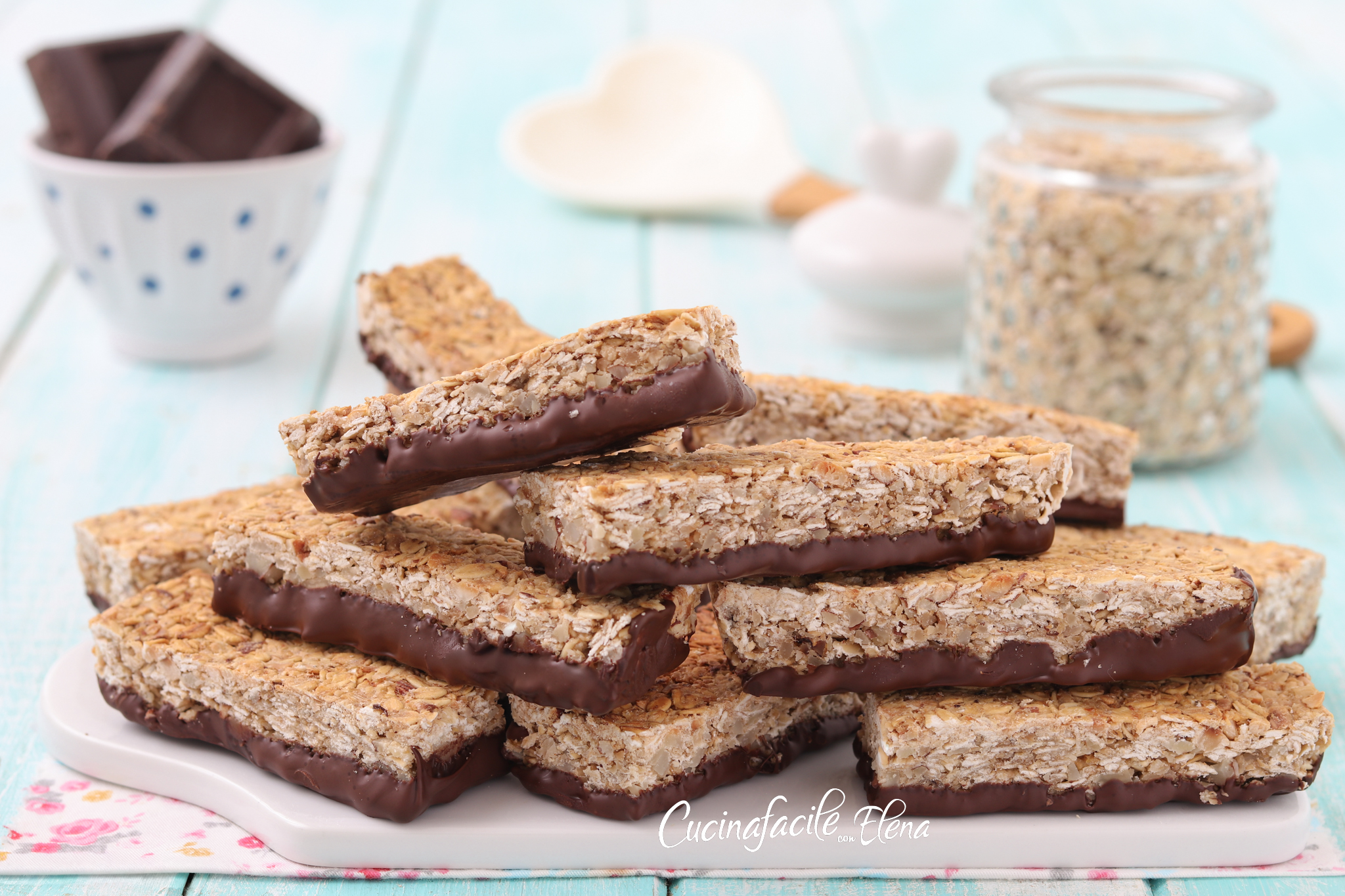 Zelfgemaakte eiwitrepen