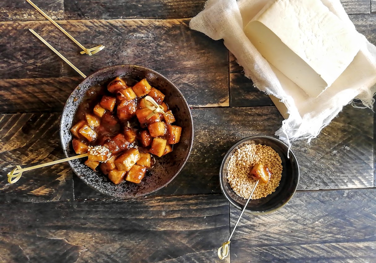 Geglazuurde sesamtofu eenvoudig recept