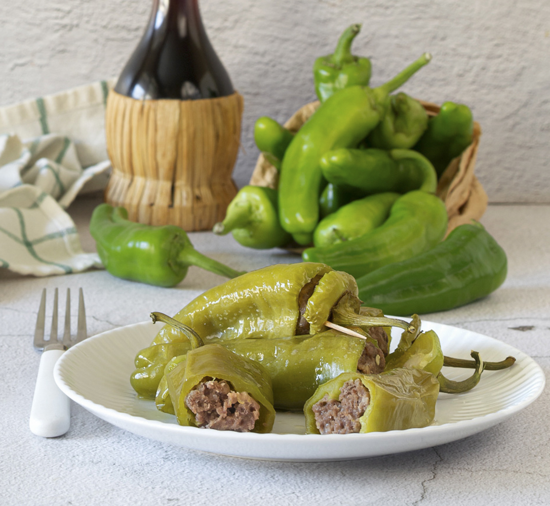 Gevulde friggitelli met vlees