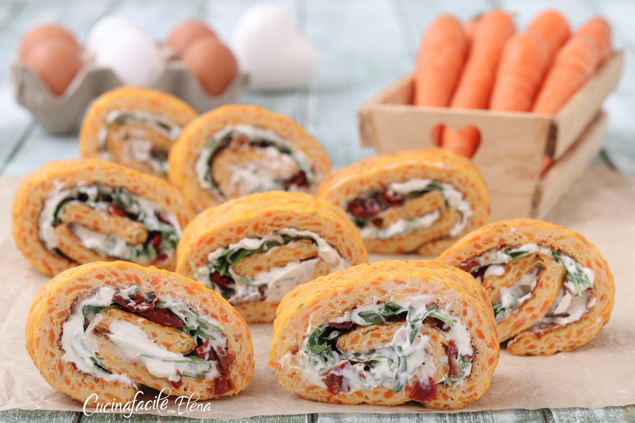 Gevulde wortelomelet