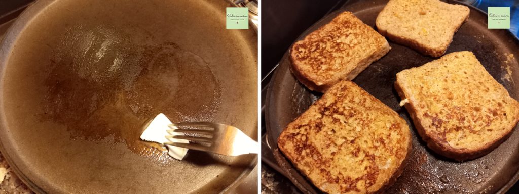 koken van Franse toast met volkoren casinobrood
