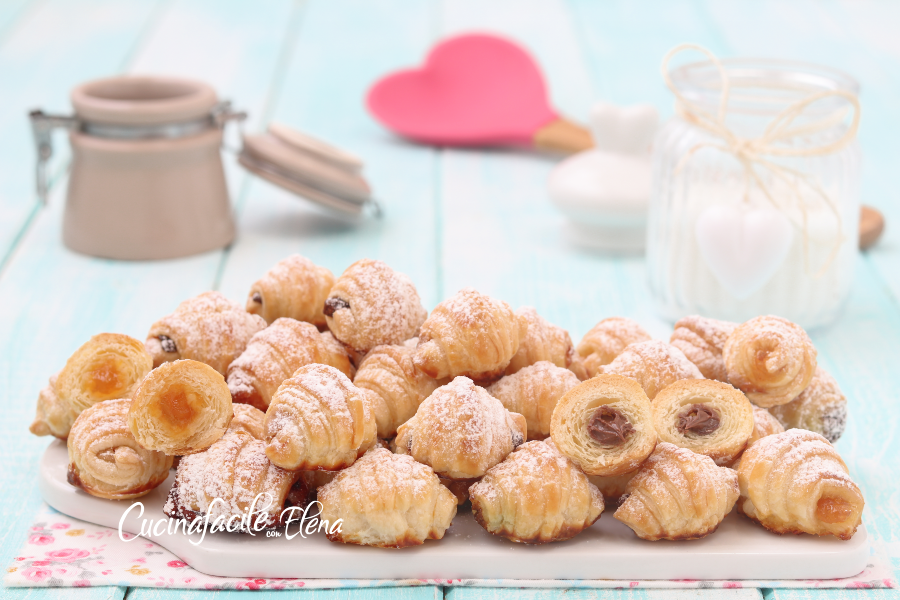 Mini zoete croissants