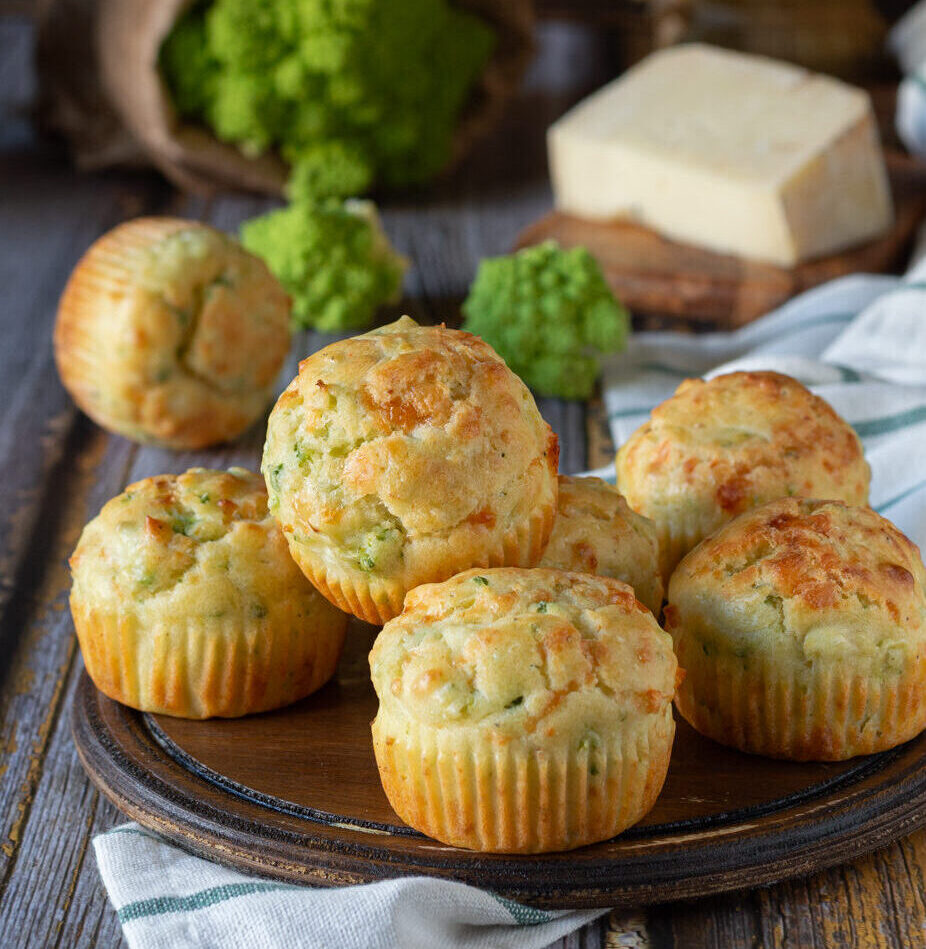 Muffins met romanesco en Raschera