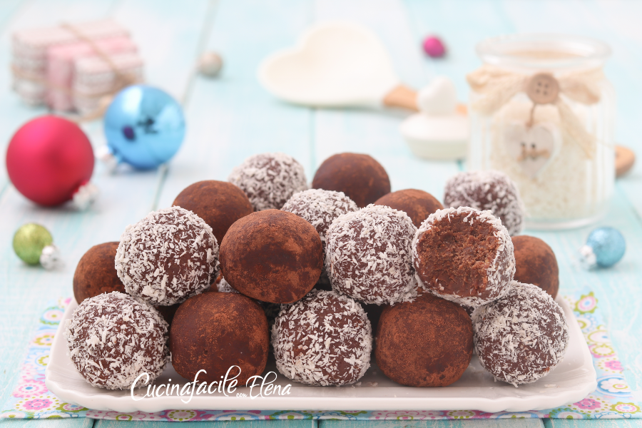 Pandoro-truffels met chocolade