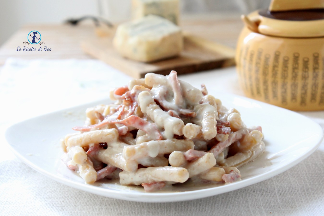 Passatelli gorgonzola speck en walnoten