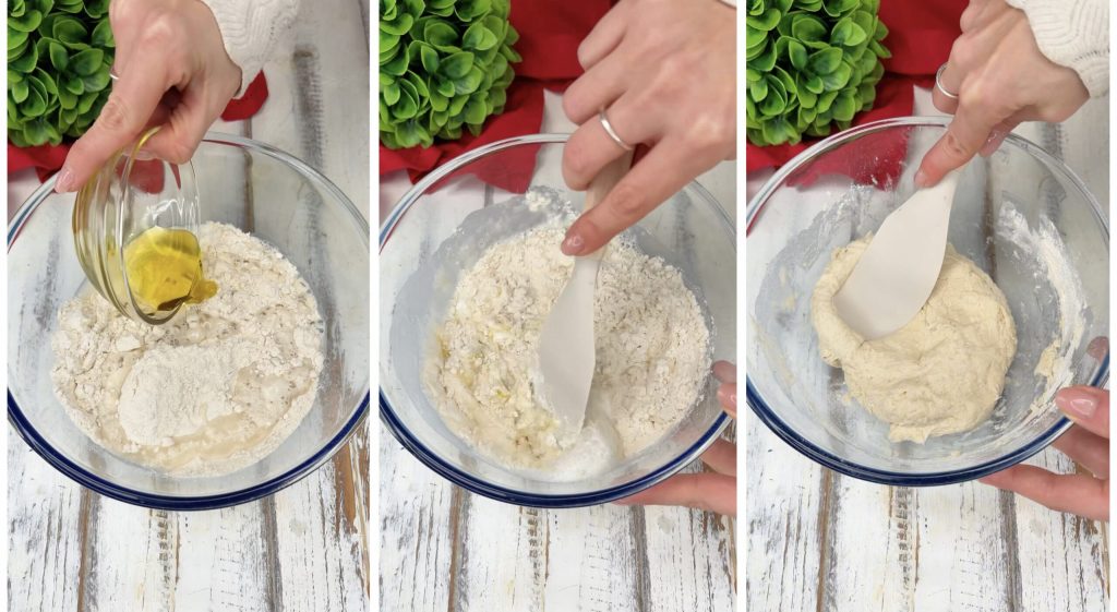 Pizzette zonder rijzen met worst en provola in de airfryer