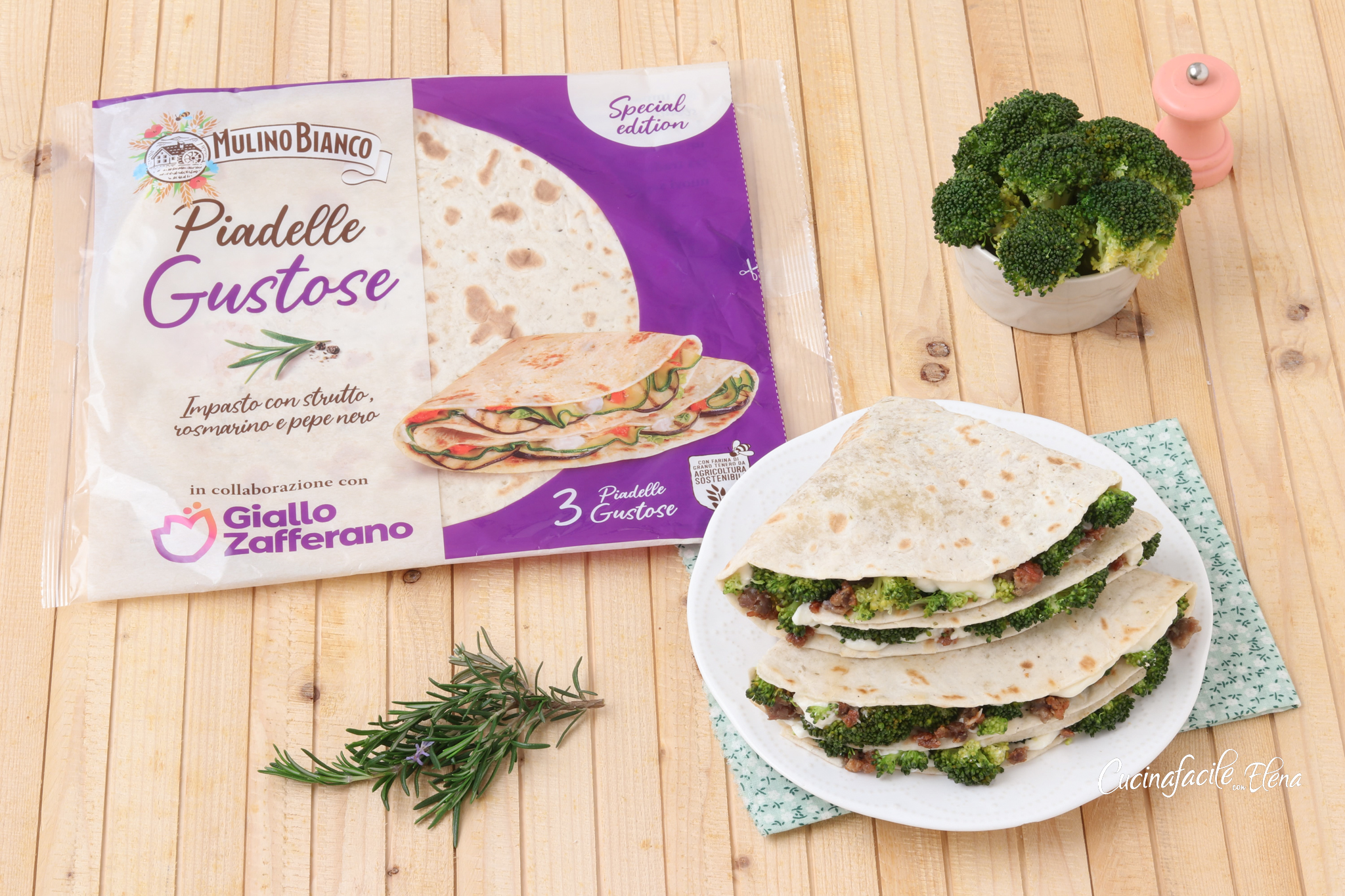 Piadelle broccoli en worst