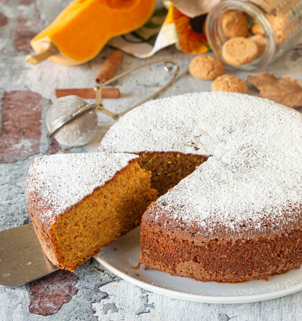 pompoentaart met amaretti