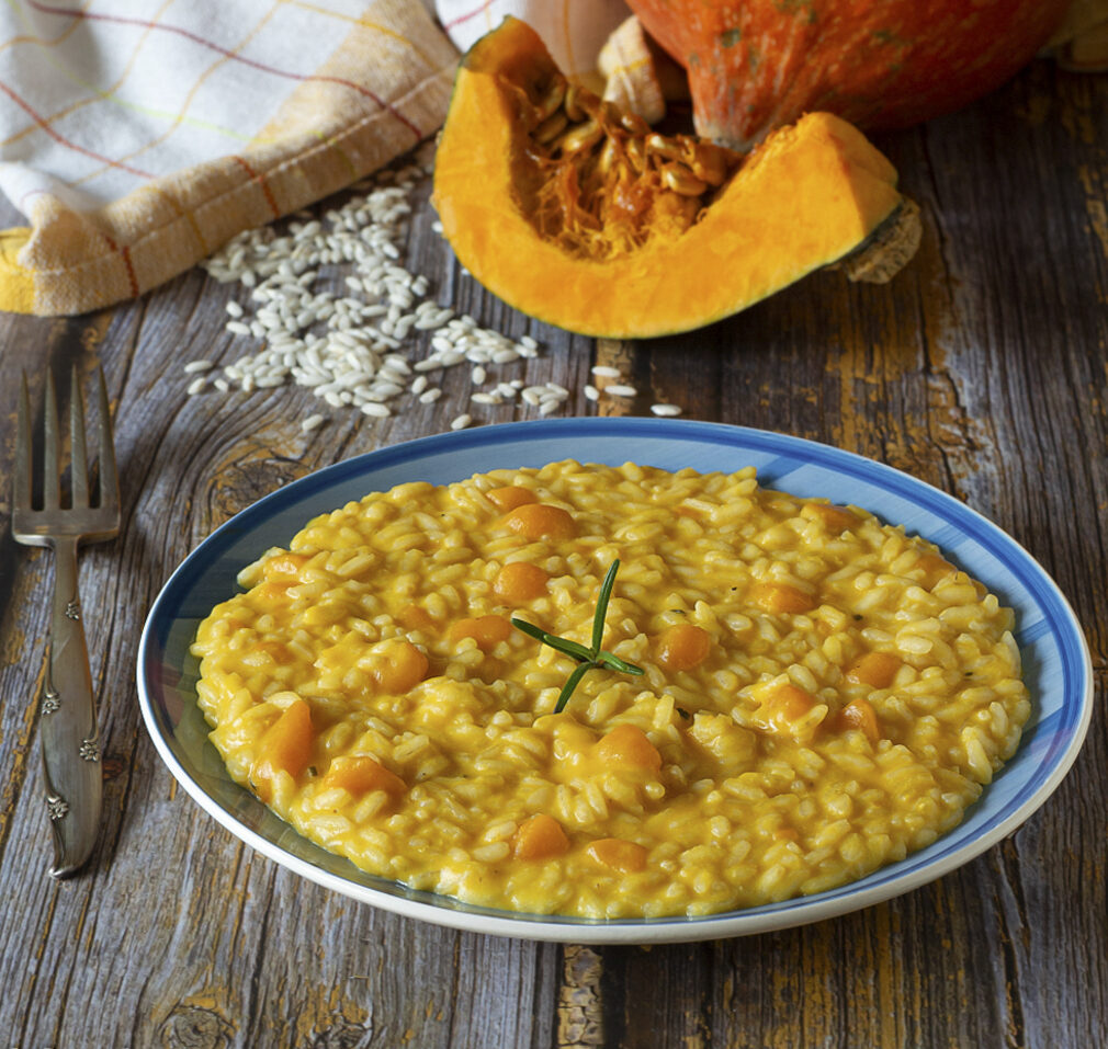 Risotto met pompoen en Philadelphia